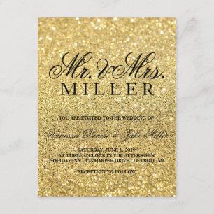 Faire-part de mariage - Glam or