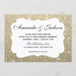 Faire-part de mariage - Glit deux ouvriers - or