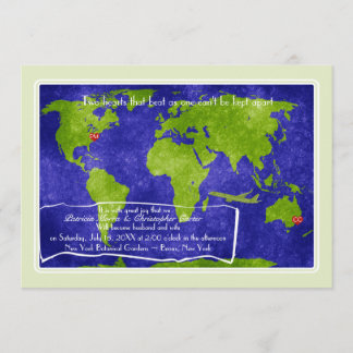 Faire-part de mariage global de destination