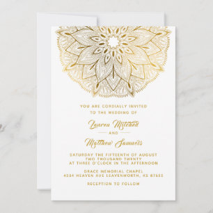Faire-part de mariage Gold Mandala