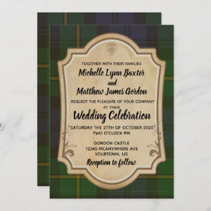 Faire-part de mariage Gordon Tartan