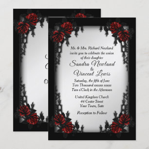 Faire-part de mariage Goth du quartier français