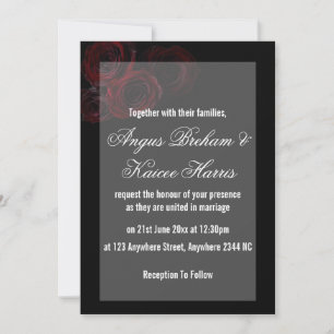 Faire-part de mariage gothique   Alternatif romant