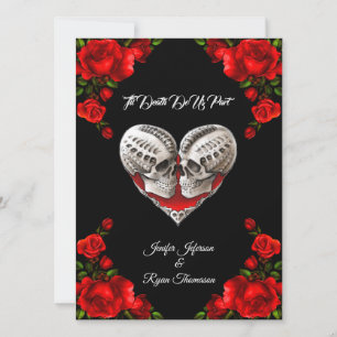 Faire-part de mariage gothique d'Halloween