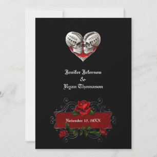 Faire-part de mariage gothique d'Halloween