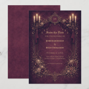 Faire-part de mariage gothique halloween pour save