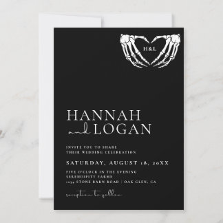 Faire-part de mariage gothique, Mariage d'Hallowee