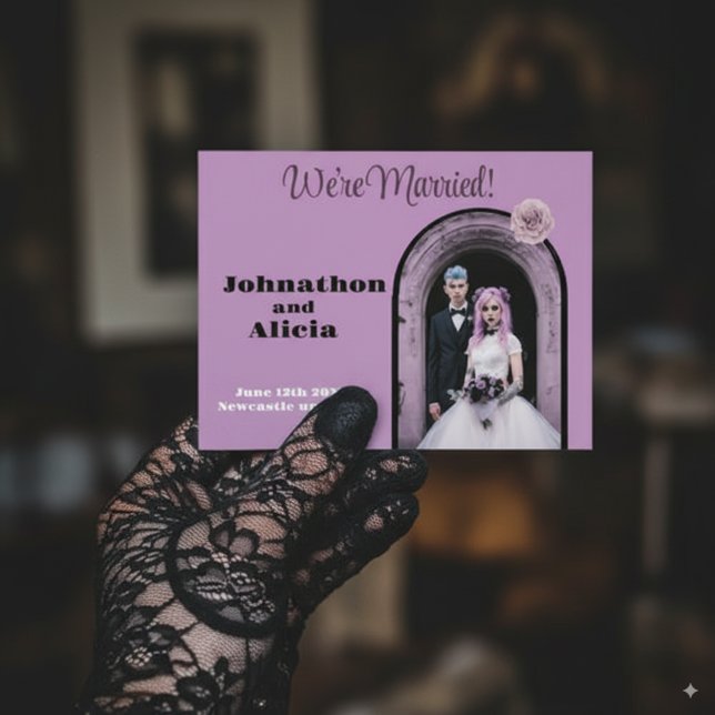 Faire-part de mariage gothique pastel (Créateur téléchargé)