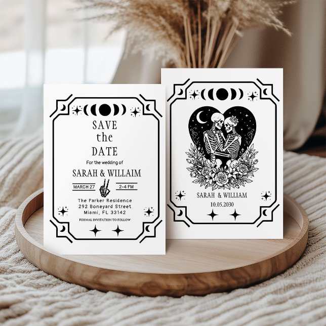 Faire-part de mariage gothique Tarot noir pour ann (Créateur téléchargé)