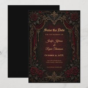 Faire-part de mariage gothique vampire