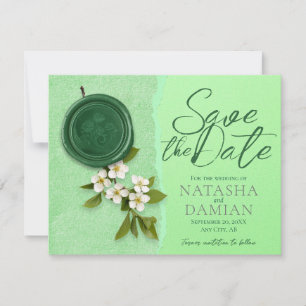 Faire-part de mariage Green Seal Save the Date