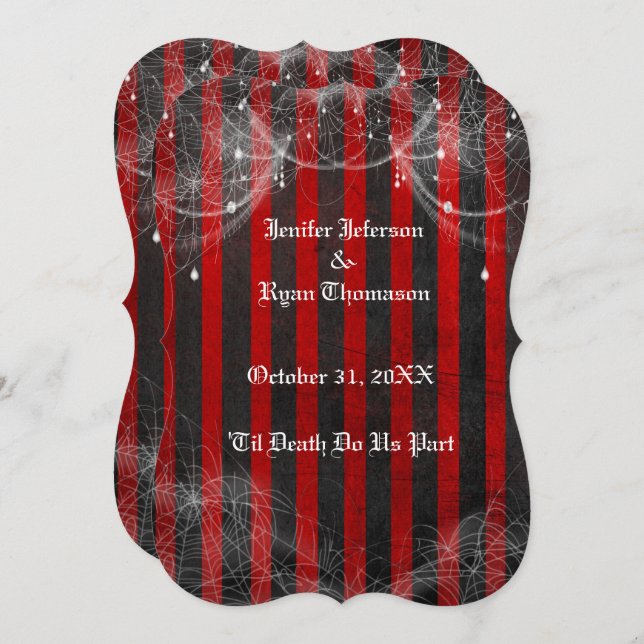 faire-part de mariage halloween (Devant / Derrière)