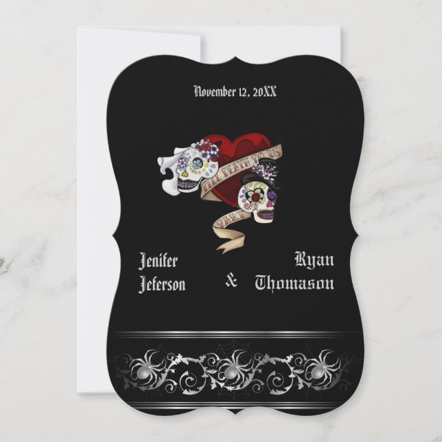faire-part de mariage halloween (Devant)