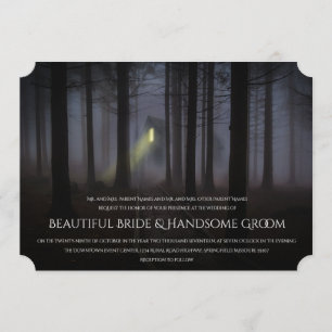 Faire-part de mariage hanté de Halloween de