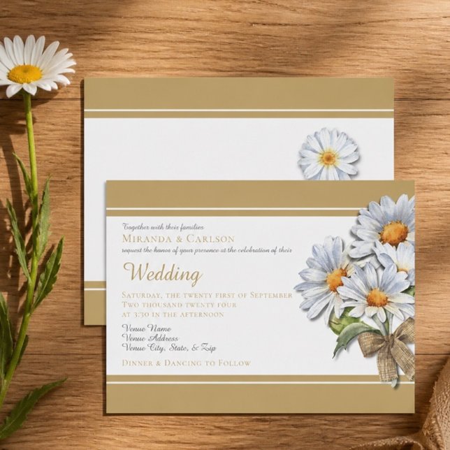 Faire-part de mariage Happy Daisy (Créateur téléchargé)