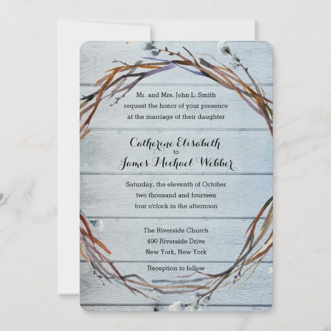 Faire-part de mariage hébergé par les parents de l (Devant)