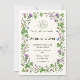 Faire-part de mariage Héritage de la Fleur Sauvage
