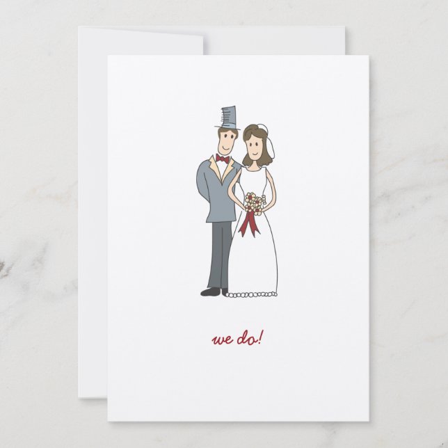 Faire-part de mariage heureux de couples (Devant)