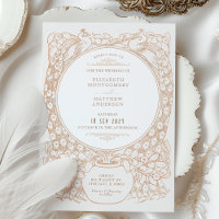 Faire-part de mariage hiérarchique Peacock enchant