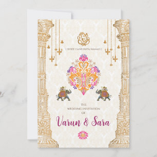 Faire-part de mariage hindou et invitations indien