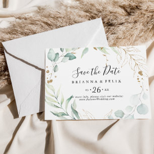 Faire-part de mariage horizontal calligraphié Euca