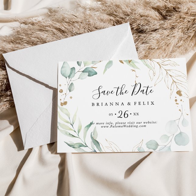 Faire-part de mariage horizontal calligraphié Euca (Créateur téléchargé)