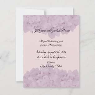 Faire-part de mariage Hortensia Rose Pâle