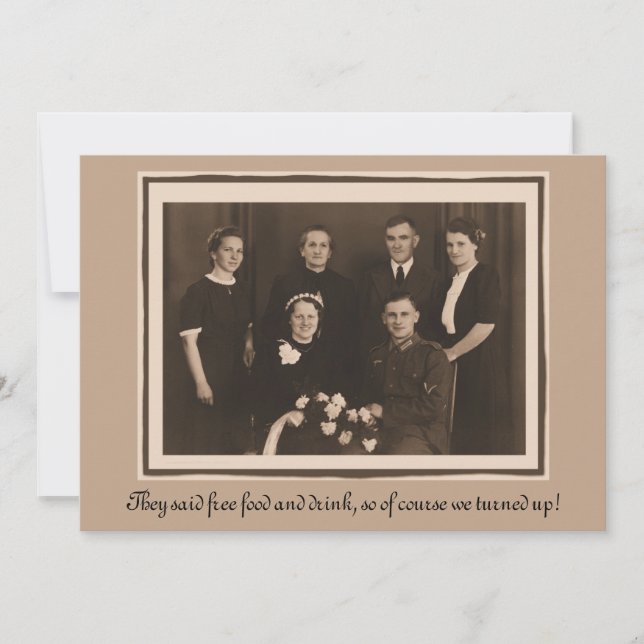 Faire-part de mariage humour drôle de texte person (Devant)