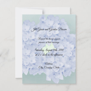 Faire-part de mariage Hydrangea à peine bleue