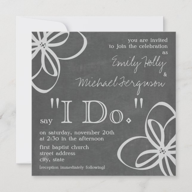 Faire-part de mariage "I Do" - La Marque inspire l (Devant)
