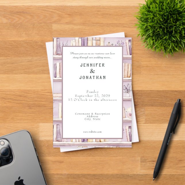 Faire-part de mariage impression rustique pour ama (Insitu (Carte d'invitation))