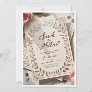 Faire-part de mariage 💍 – Imprimable élégant pers
