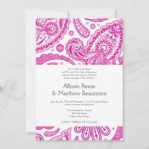 Faire-part de mariage indien de Paisley