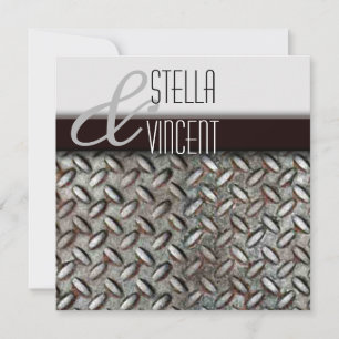 Faire-part de mariage industriel diamant