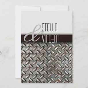 Faire-part de mariage industriel diamant