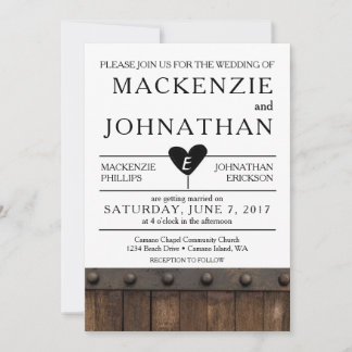 Faire-part de mariage industriel rustique