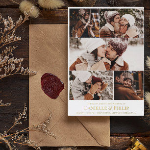Faire-part de mariage informel Collage de photos