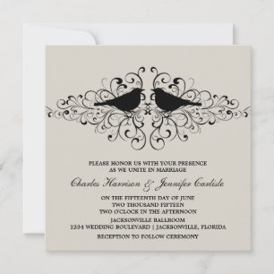 Faire-part de mariage Inséparable beige