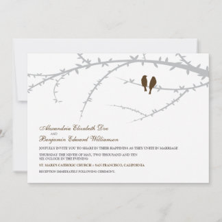 Faire-part de mariage Inséparable (chocolat)