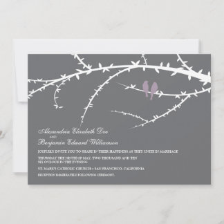 Faire-part de mariage Inséparable (lavande)