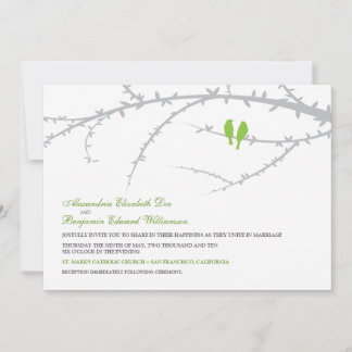 Faire-part de mariage Inséparable (pomme verte)