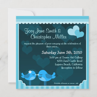 Faire-part de mariage Inséparable Turquoise