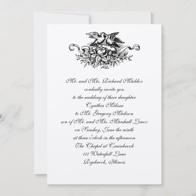 Faire-part de mariage Inséparable Vintage (Devant)