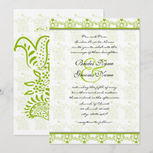 Faire-part de mariage Inséparables Apple Green