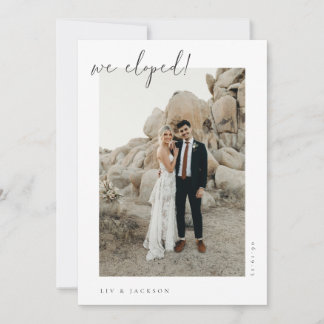 Faire-part de mariage intimiste minimaliste