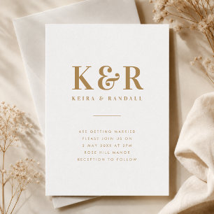 Faire-part de mariage   Invitation de monogramme d