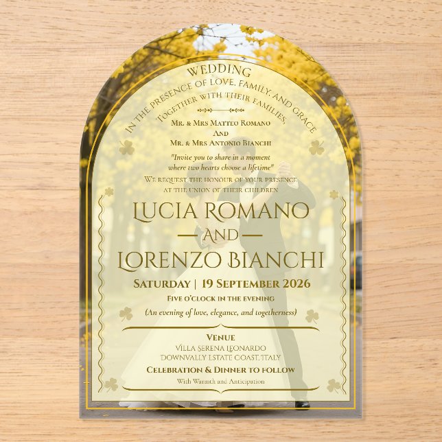 Faire-part de mariage Invitation en acrylique mini (Recto)