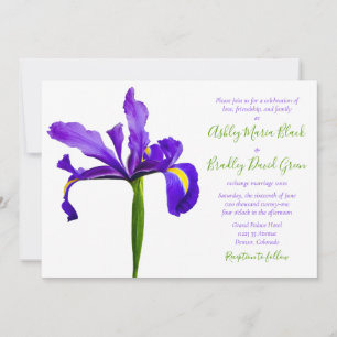 Faire-part de mariage Iris violet