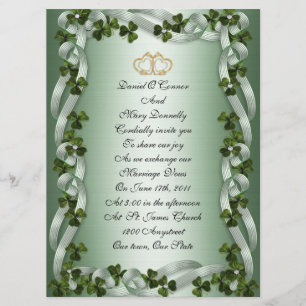 Faire-part de mariage irlandaise