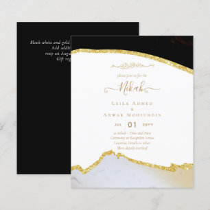 Faire-part de mariage islamique NIKAH Bismillah BU